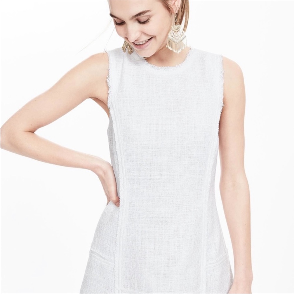 NWT Banana Republic Cream beautiful classic dress with pretty details 4 - Picture 4 of 17
